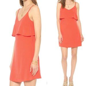 Joie M NWT Parthena Silk Flounce Dress Spring